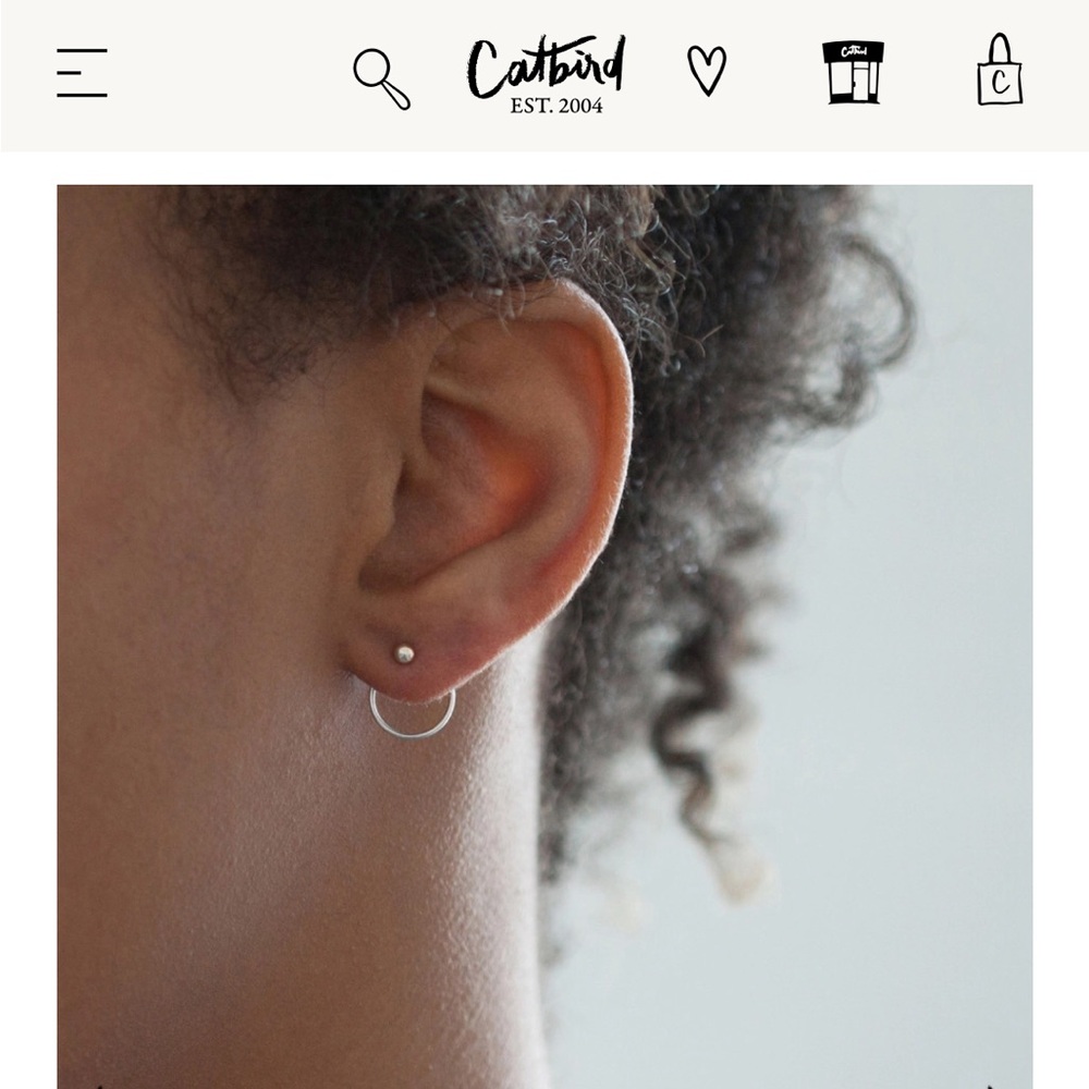 Catbird Sterling Silver Earrings - Pair of Jack + G Ear Nuts - Picture 3 of 4